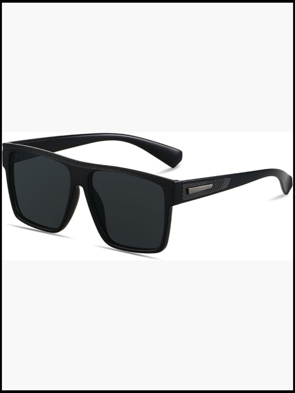 Square Polarized Sunglasses UV Protection Oversized Flat Top Fashion Driving - Picture 1 of 6